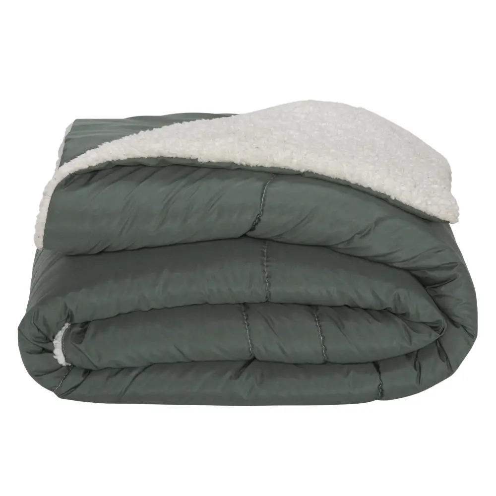Kit Coberdrom Soft 03 Peças Solteiro cor:Verde Militar - Imagem 6