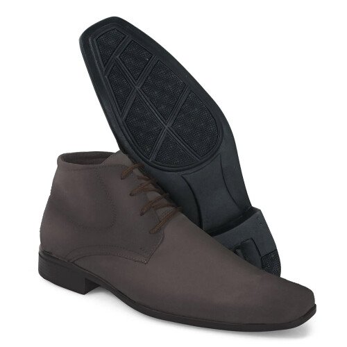 Bota Social Masculina Nobuck Café SLZ Tamanho:42 - Imagem 3