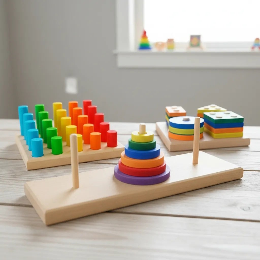 Kit 3 Brinquedos Educativo Infantil em Madeira e EVA Pedagógico Lúdico - Imagem 4