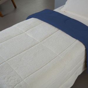 Coberdrom Cobertor Dupla Face 1 Peça Solteiro Manta Soft e Sherpa de Carneiro -
