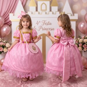 Fantasia Princesa Belli Doce Realeza Princesa Rosa