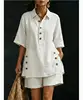 Conjunto Feminino de Camisa e Shorts para Uso Casual no Verão - Imagem 9