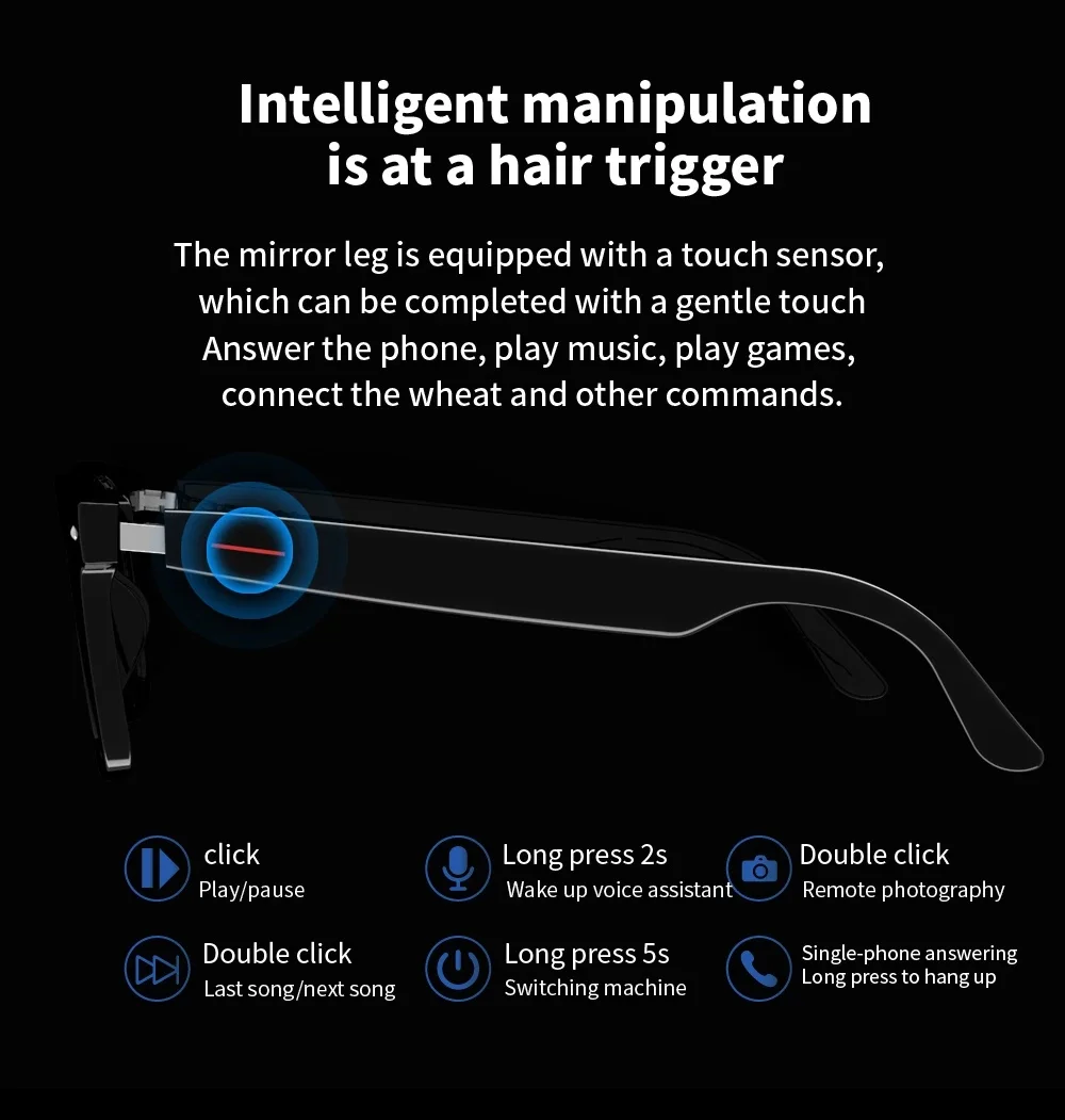 Óculos Inteligentes com Bluetooth para Música e Chamadas - Imagem 23