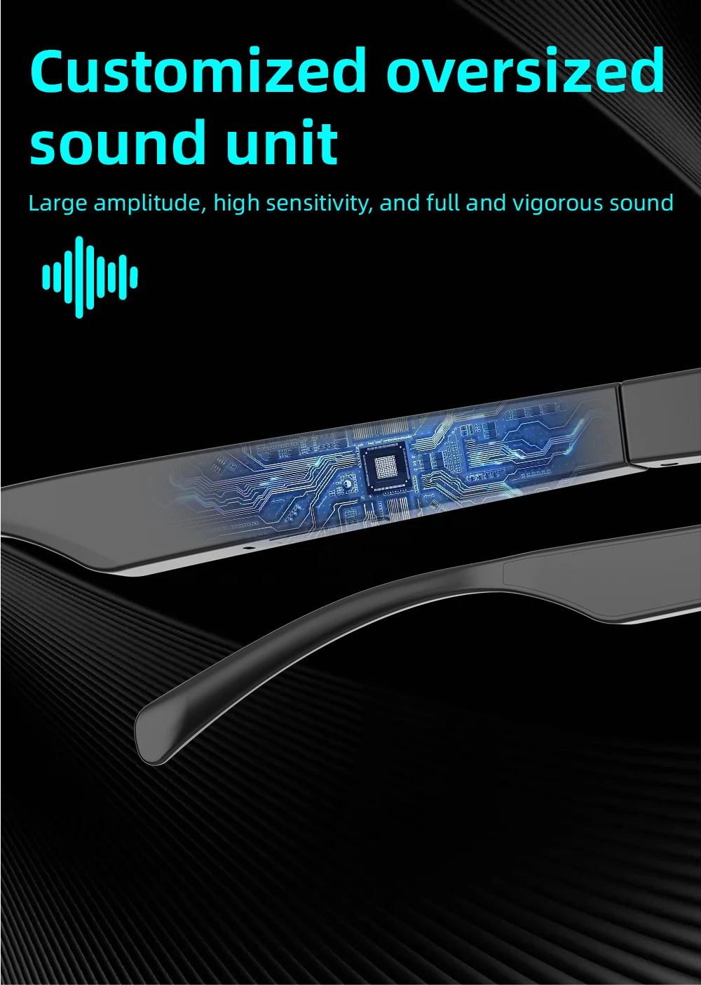 Óculos Inteligentes F01 com Bluetooth para Chamadas e Música - Imagem 6
