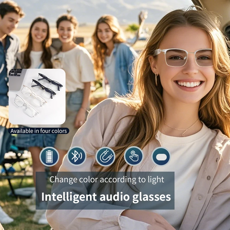 Óculos Inteligentes G13 com Áudio e Lentes que Mudam de Cor - Imagem 6