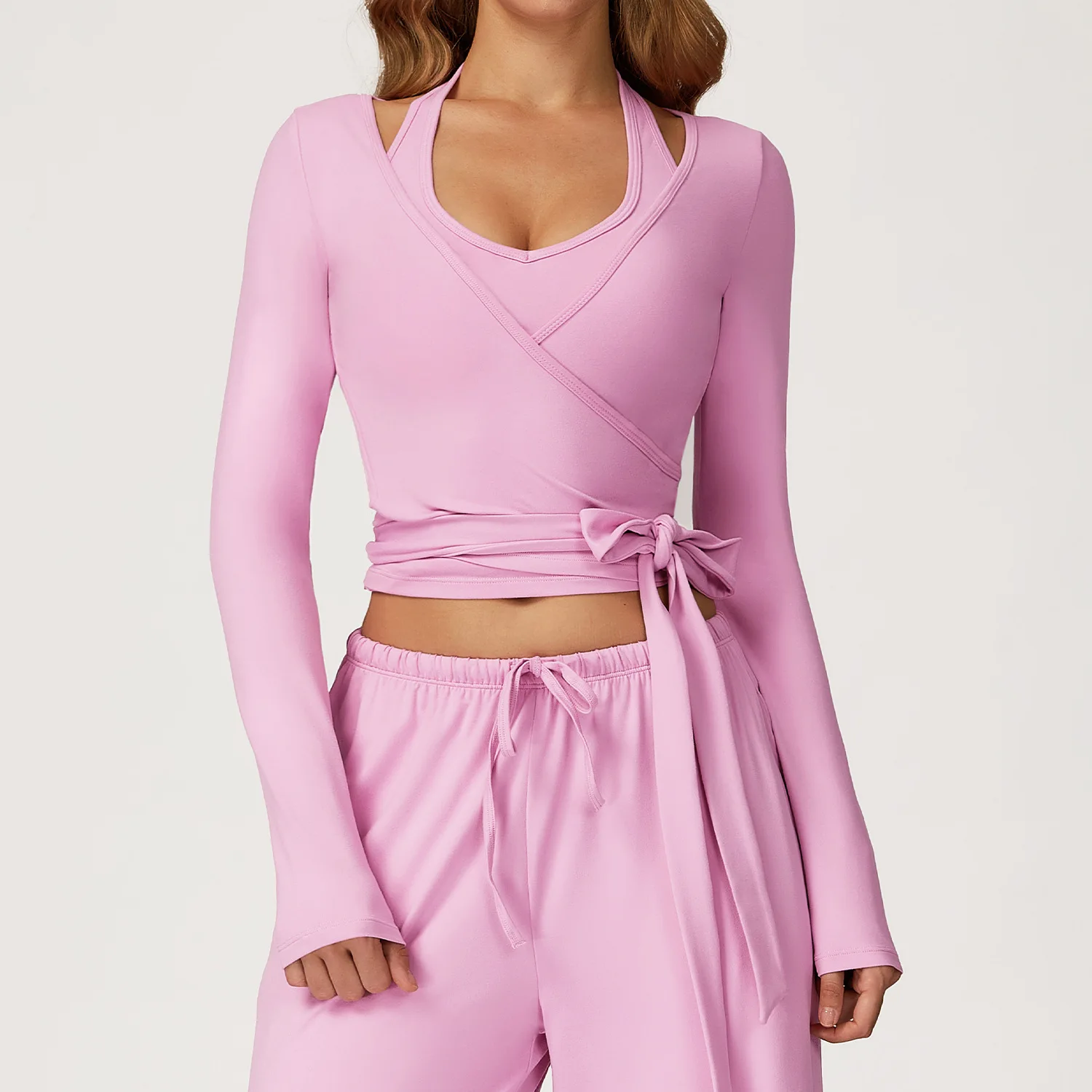 Conjunto Feminino de Manga Longa para Yoga e Atividades Físicas - Imagem 7
