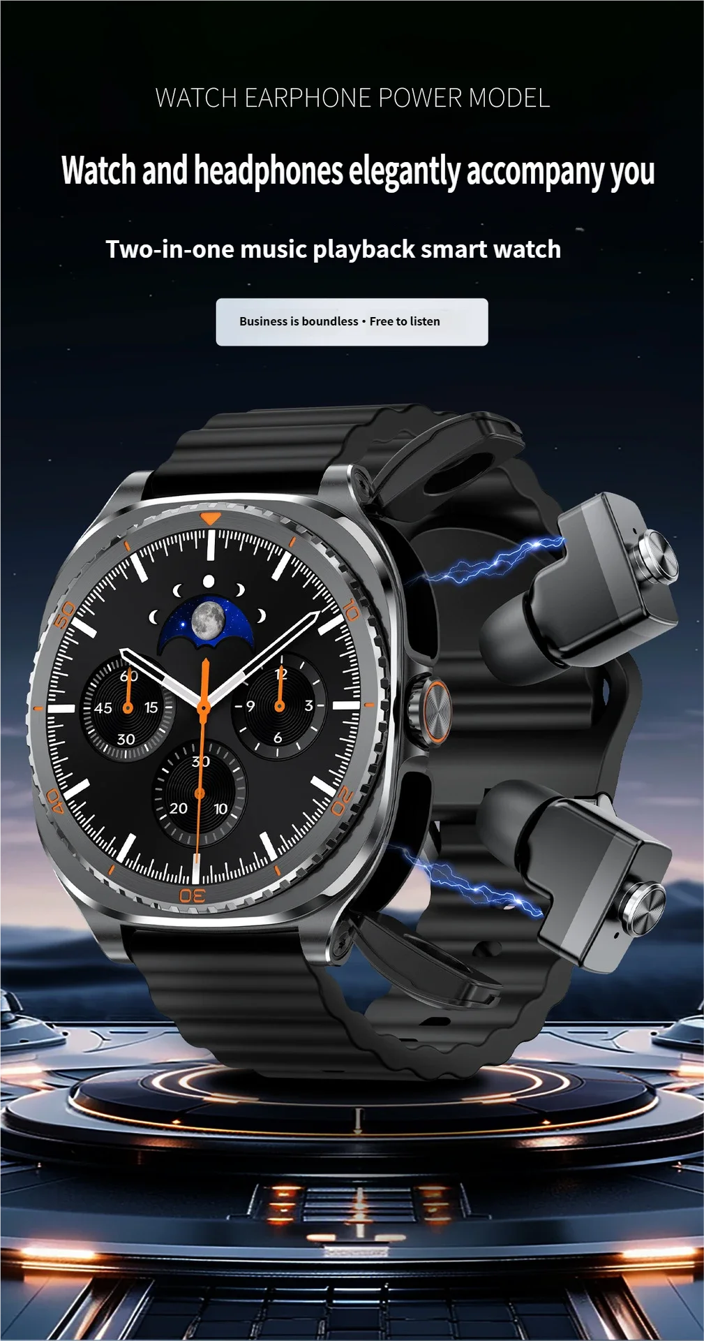 Smartwatch com Fones de Ouvido TWS para Chamadas e Monitoramento - Imagem 6