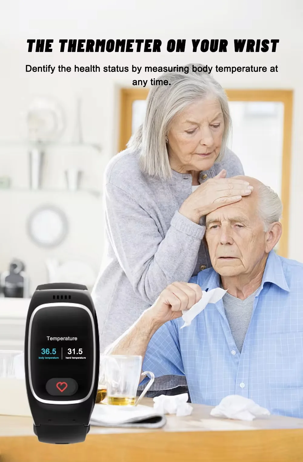 Smartwatch GPS para Idosos com Detecção de Queda e Botão SOS L16 - Imagem 6