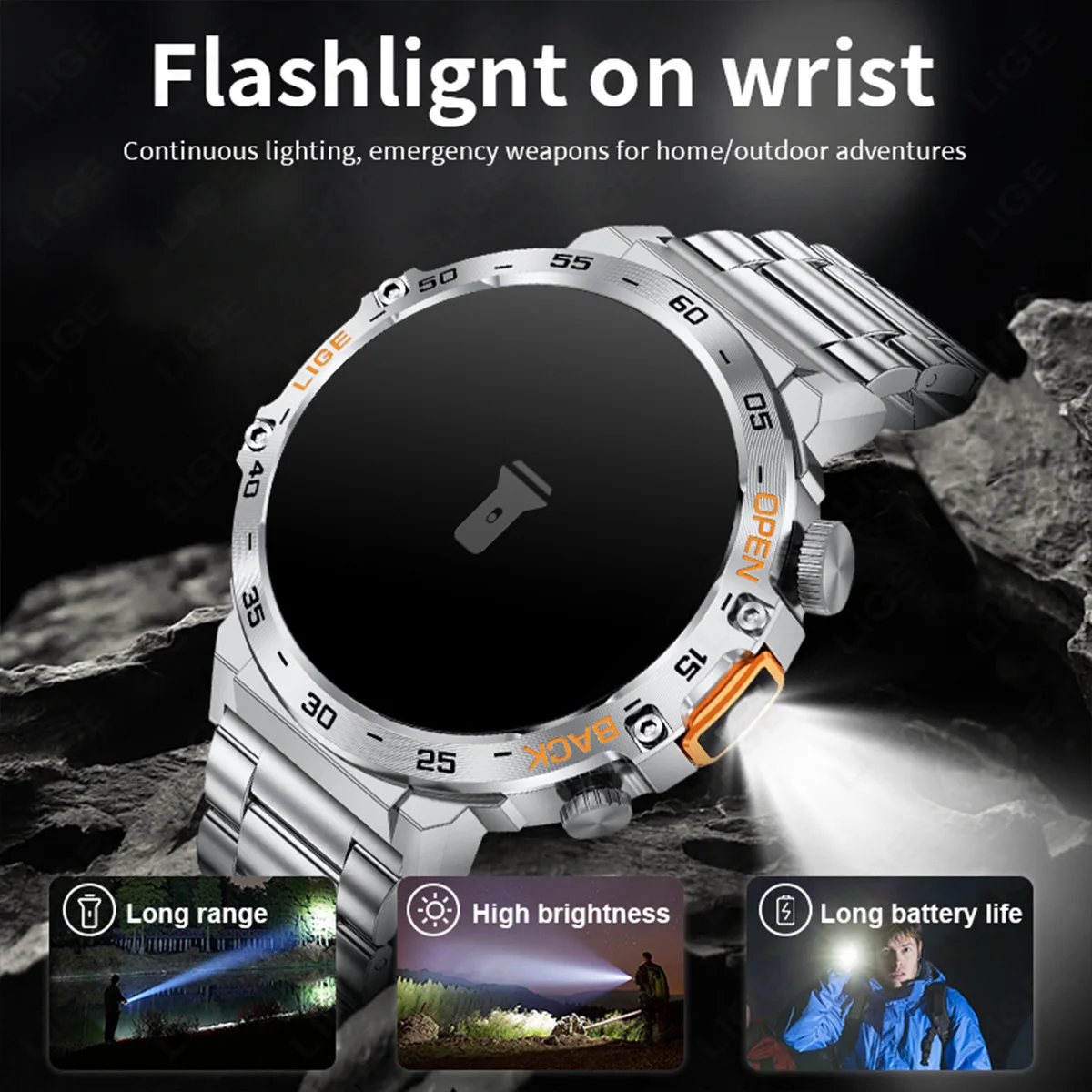 Smartwatch LIGE BW0616 para Chamadas e Monitoramento de Saúde - Imagem 4