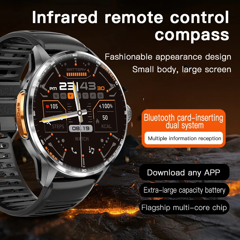 Smartwatch H100 com Cartão SIM para Chamadas e Monitoramento de Saúde - Imagem 2
