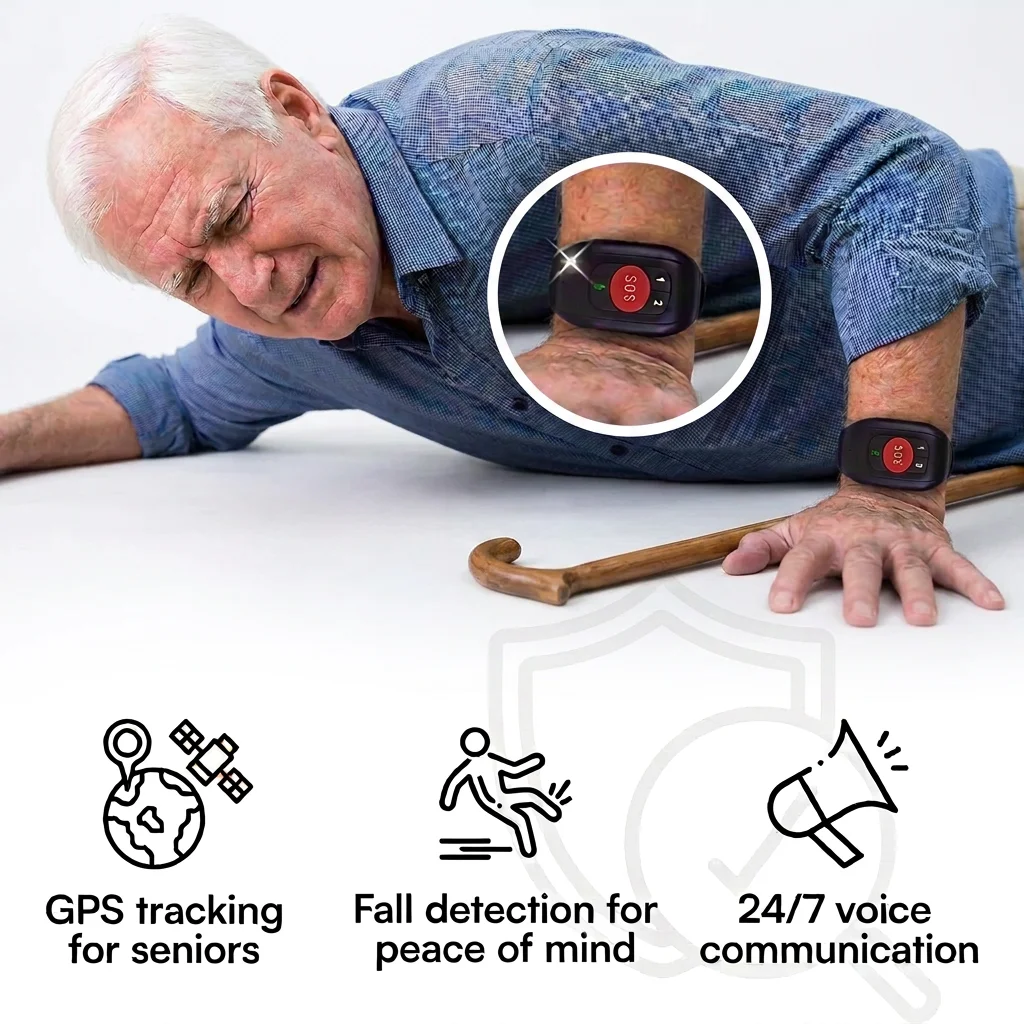 Pulseira com GPS e Botão SOS para Localização de Idosos - Imagem 2