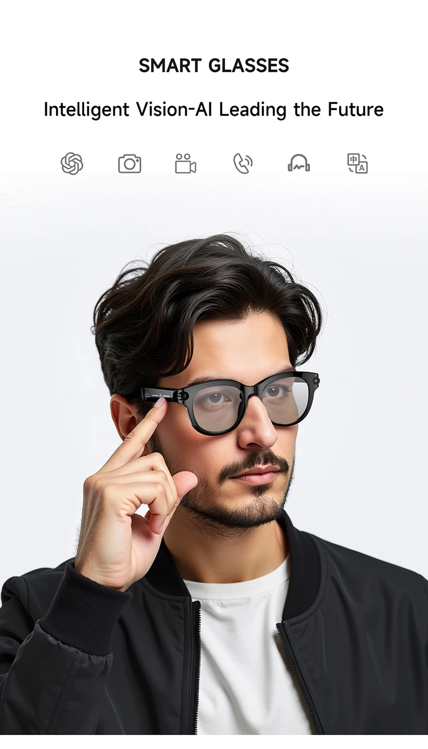 Óculos Inteligentes com Câmera para Fotos, Vídeos e Tradução - Imagem 7