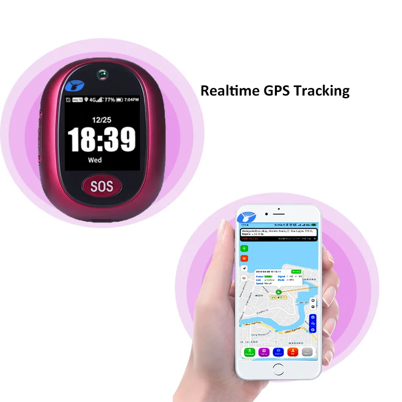 Rastreador GPS 4G com Alarme SOS e Relógio para Idosos