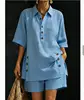 Conjunto Feminino de Camisa e Shorts para Uso Casual no Verão - Imagem 7