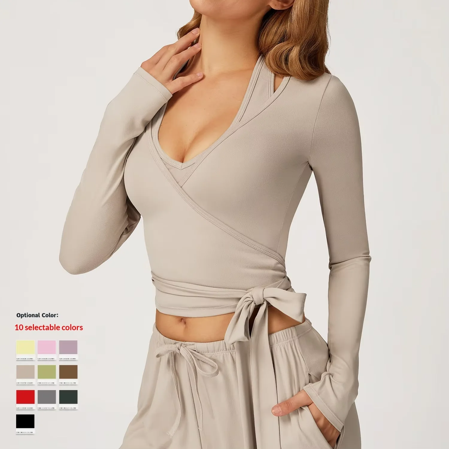 Conjunto Feminino de Manga Longa para Yoga e Atividades Físicas - Imagem 4