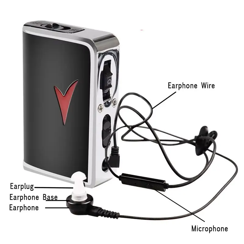 Aparelho Auditivo Corporal V-99 para Ampliação de Som e Auxílio Auditivo - Imagem 2