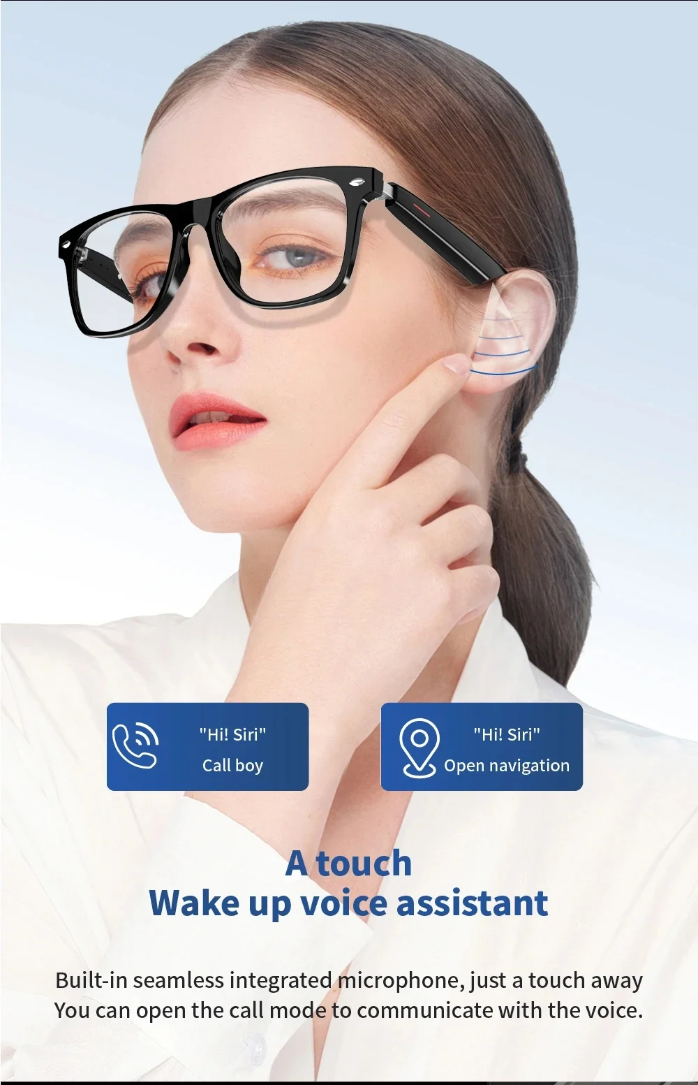 Óculos Inteligentes com Bluetooth para Música e Chamadas - Imagem 12