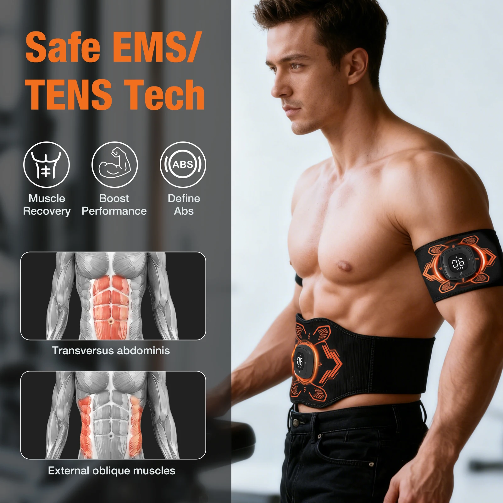 Cinta Massageadora Abdominal EMS OSITO para Tonificação Muscular - Imagem 2