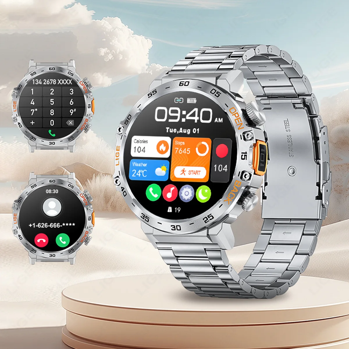 Smartwatch LIGE BW0616 para Chamadas e Monitoramento de Saúde - Imagem 2