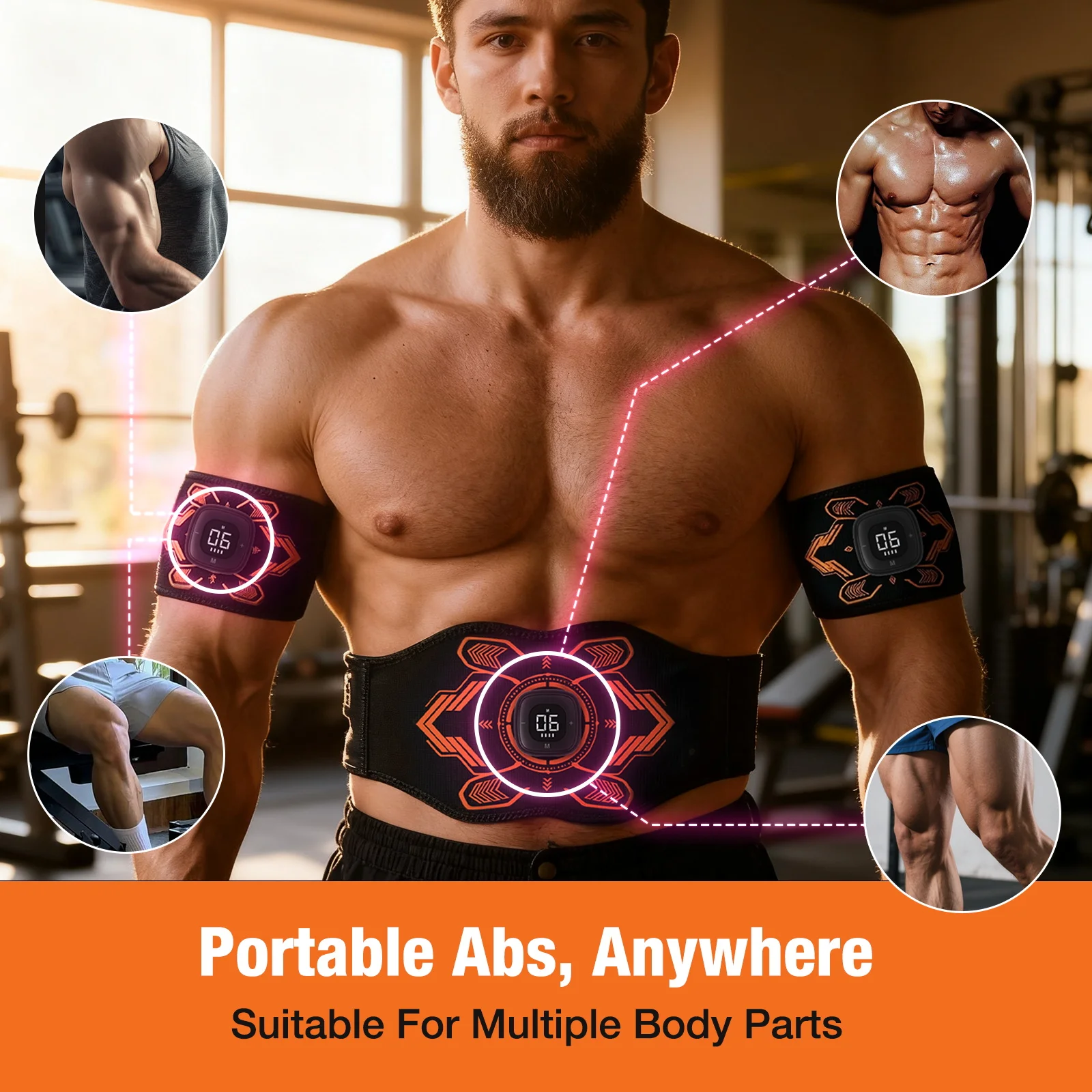 Cinta Massageadora Abdominal EMS OSITO para Tonificação Muscular - Imagem 4