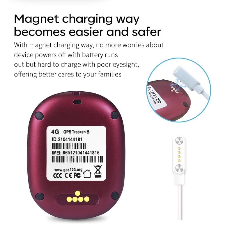 Rastreador GPS 4G com Alarme SOS e Relógio para Idosos - Imagem 2