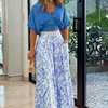 Conjunto Feminino de Verão com Blusa e Calça Pantalona Estampada - Imagem 9