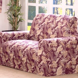 Capa de Sofa Adere Floral Vinho 02 e 03 Lugares