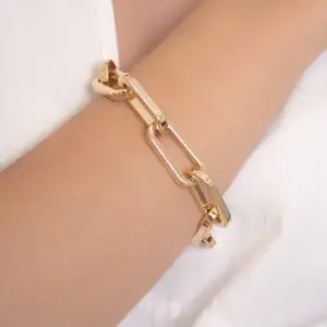PULSEIRA FEMININA ELOS GROSSOS COM FIO QUADRADO (016398)