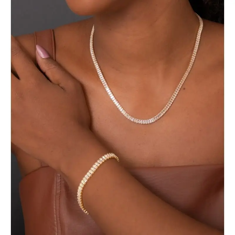CHOKER RIVIERA BAGUETE FINA 3MM (019238)