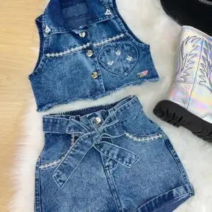 Conjunto Blogueirinha Boiadeira Marcely Jeans