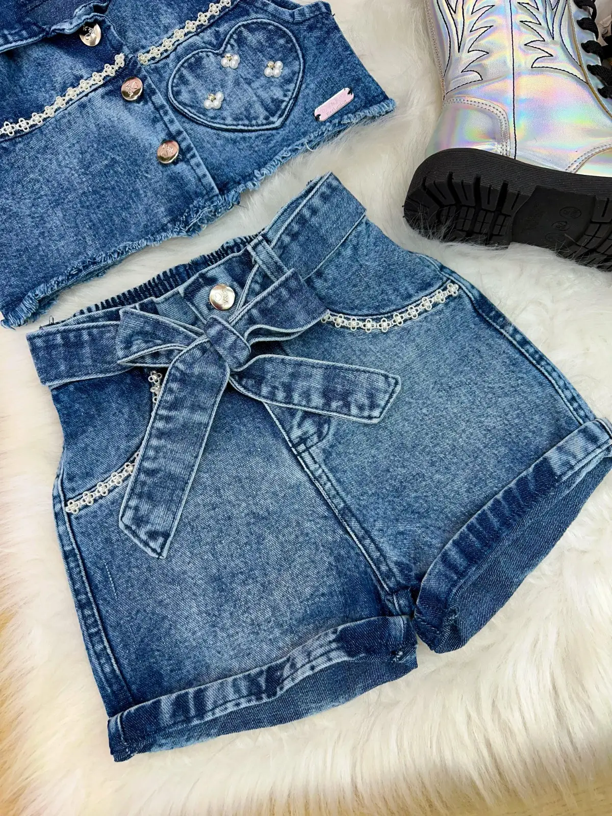 Conjunto Blogueirinha Boiadeira Marcely Jeans - Imagem 3