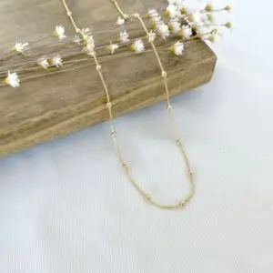 CHOKER COLAR BOLINHAS NA VENEZIANA (018711)