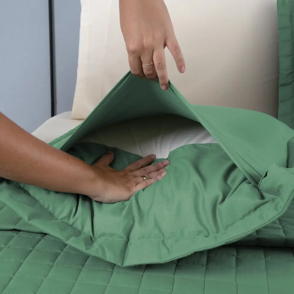 Kit Cobre Leito Matelado Copacabana 3 Peças Casal 100% Poliéster Micropercal 300 - Imagem 3