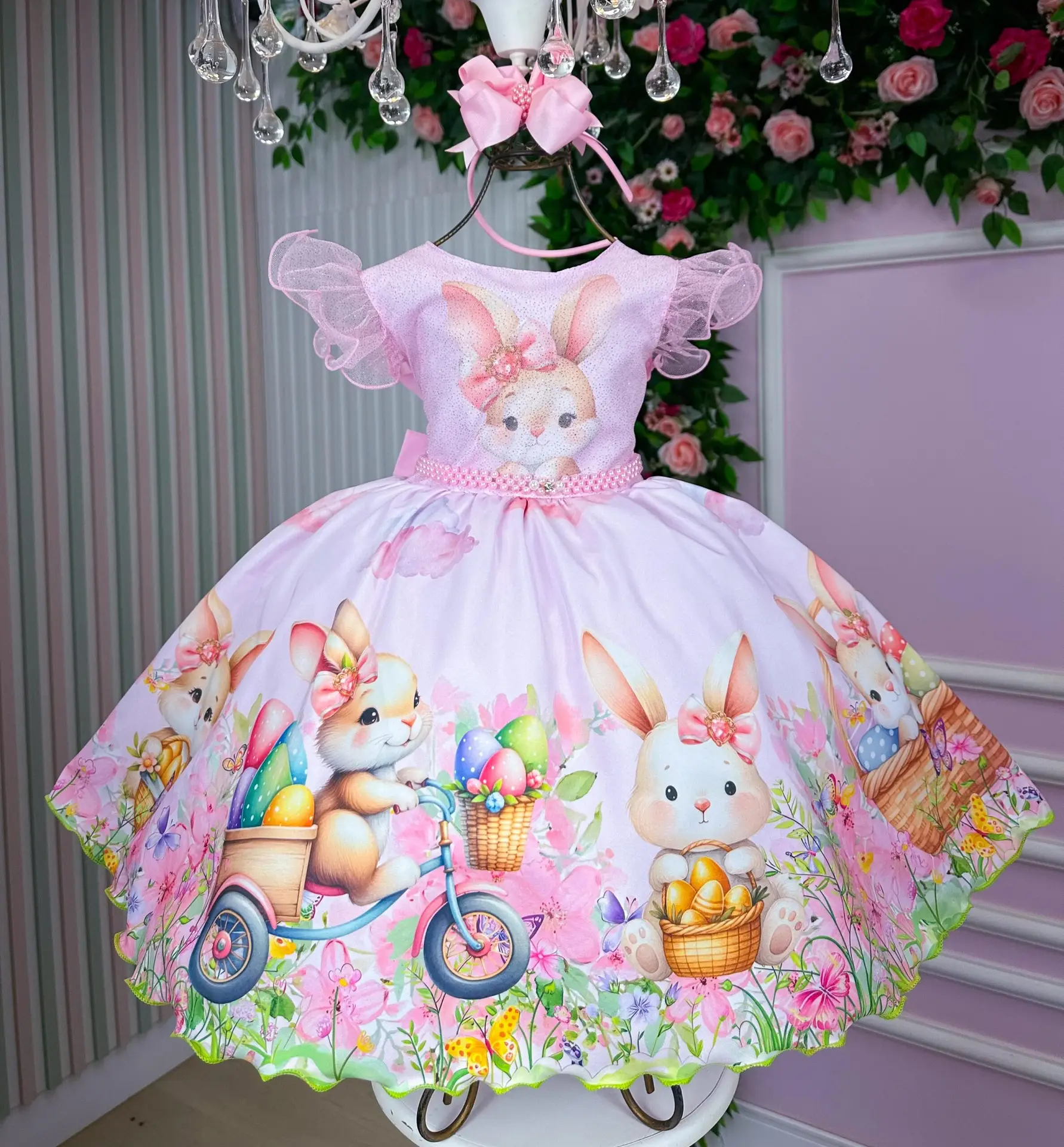 Vestido Marie Coelhinho Rosa Bebe - Imagem 4