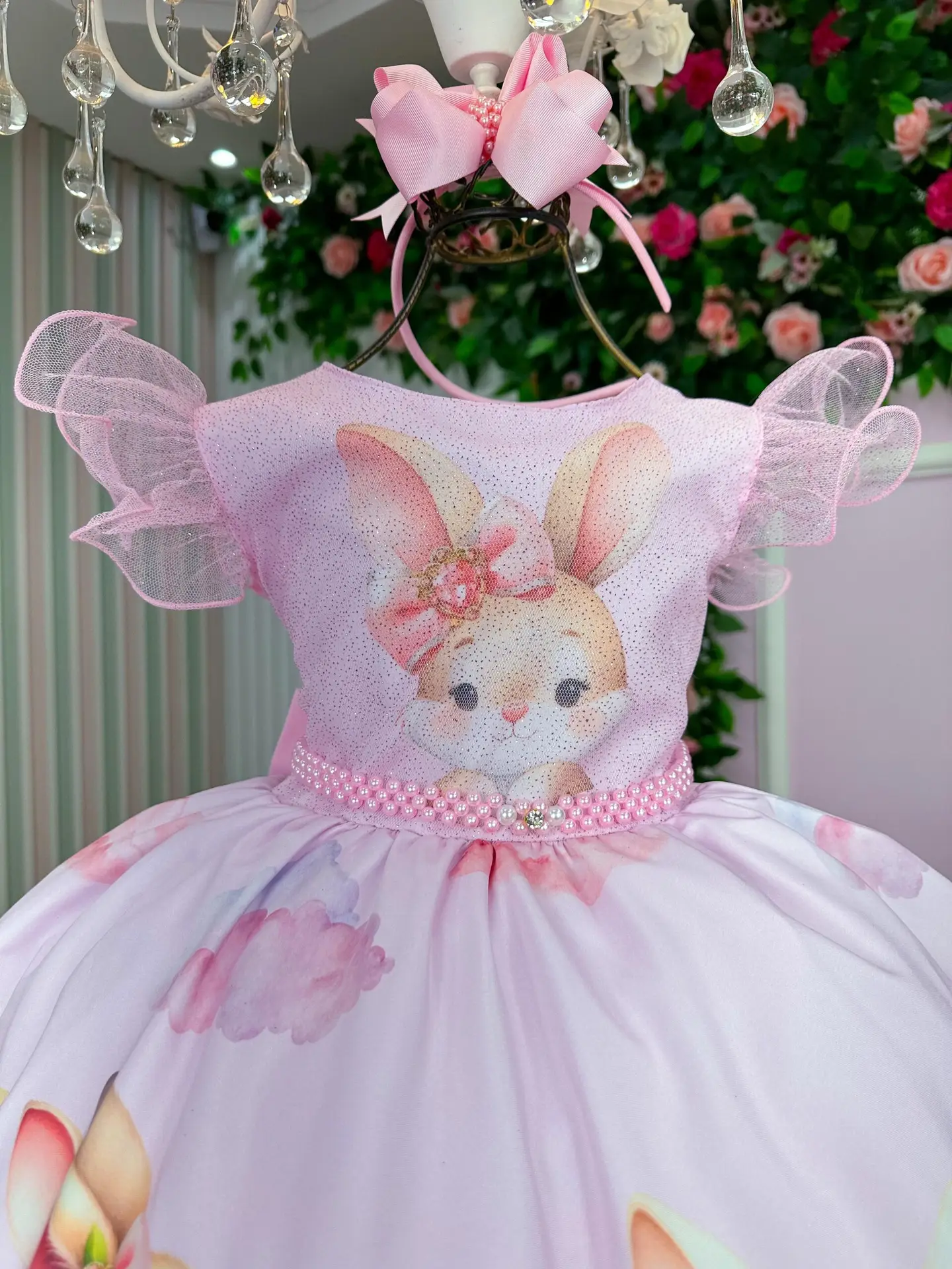 Vestido Marie Coelhinho Rosa Bebe - Imagem 5