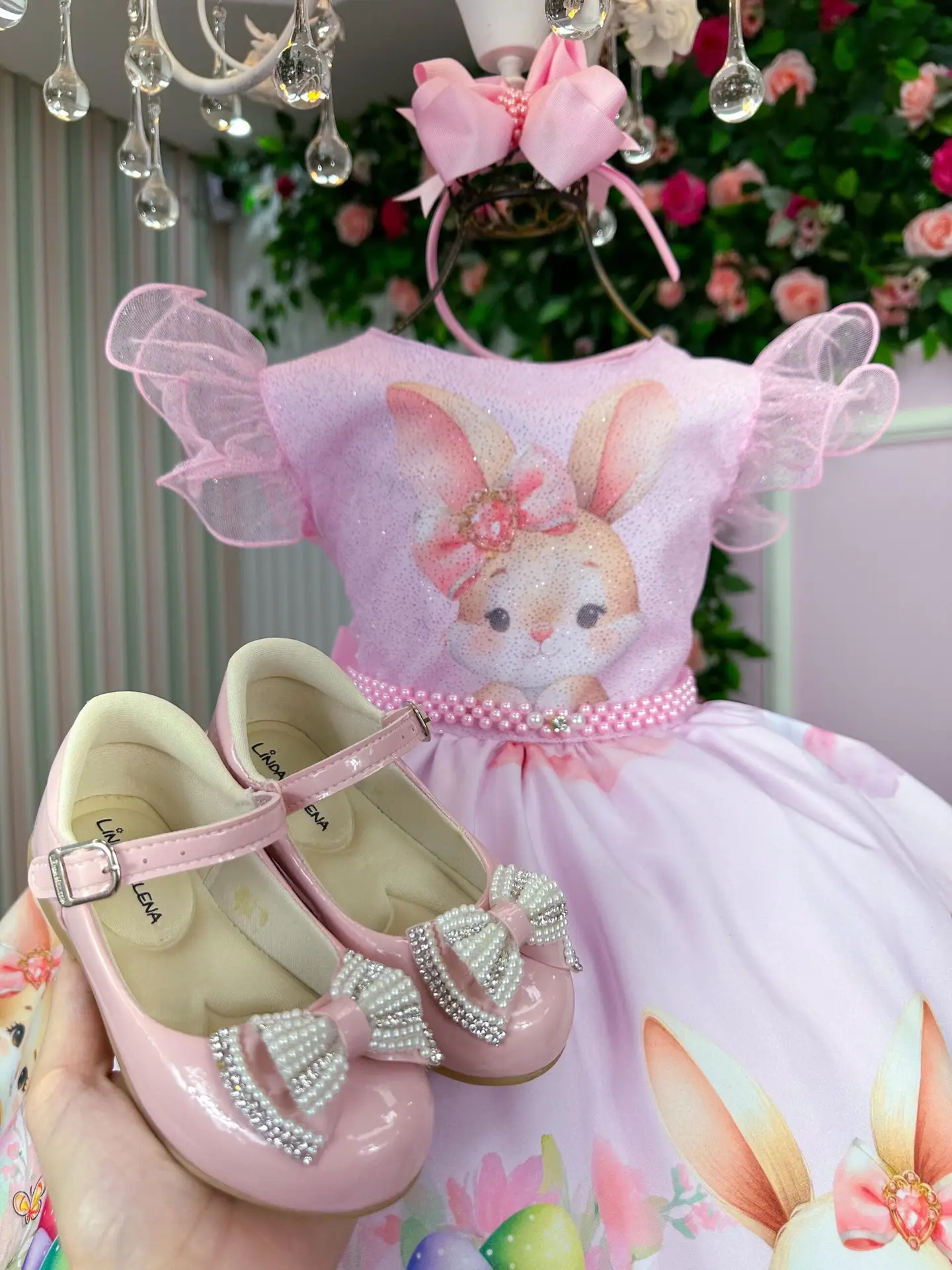 Vestido Marie Coelhinho Rosa Bebe - Imagem 6