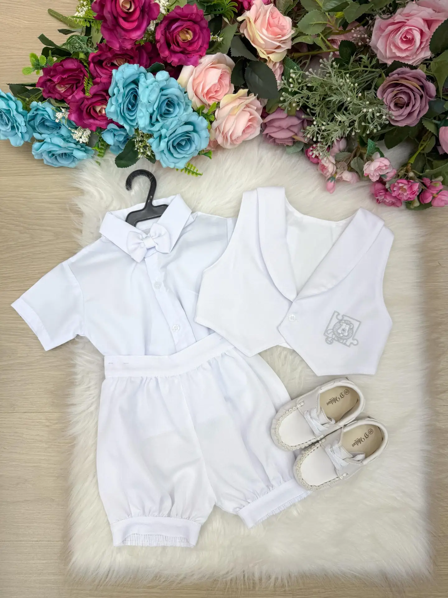 Conjunto Social Miss Cherry Matias Shorts Branco