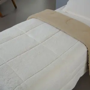 Coberdrom Cobertor Dupla Face 1 Peça Solteiro Manta Soft e Sherpa de Carneiro -