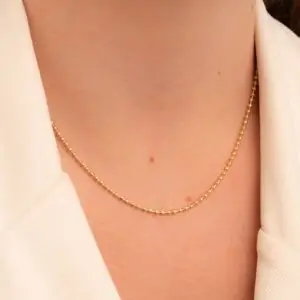 CHOKER DE CORRENTE DE BOLINHAS LISAS (016776)