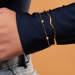 PULSEIRA FEMININA VENEZIANA COM PÉROLAS (017063)