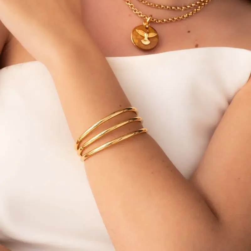 BRACELETE FEMININO LISO FINO (016136) - Imagem 2