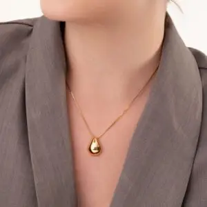 COLAR VENEZIANA COM PINGENTE DE GOTA M (019849)