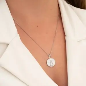 COLAR PINGENTE NOSSA SENHORA REDONDO CRAVEJADO (021756)