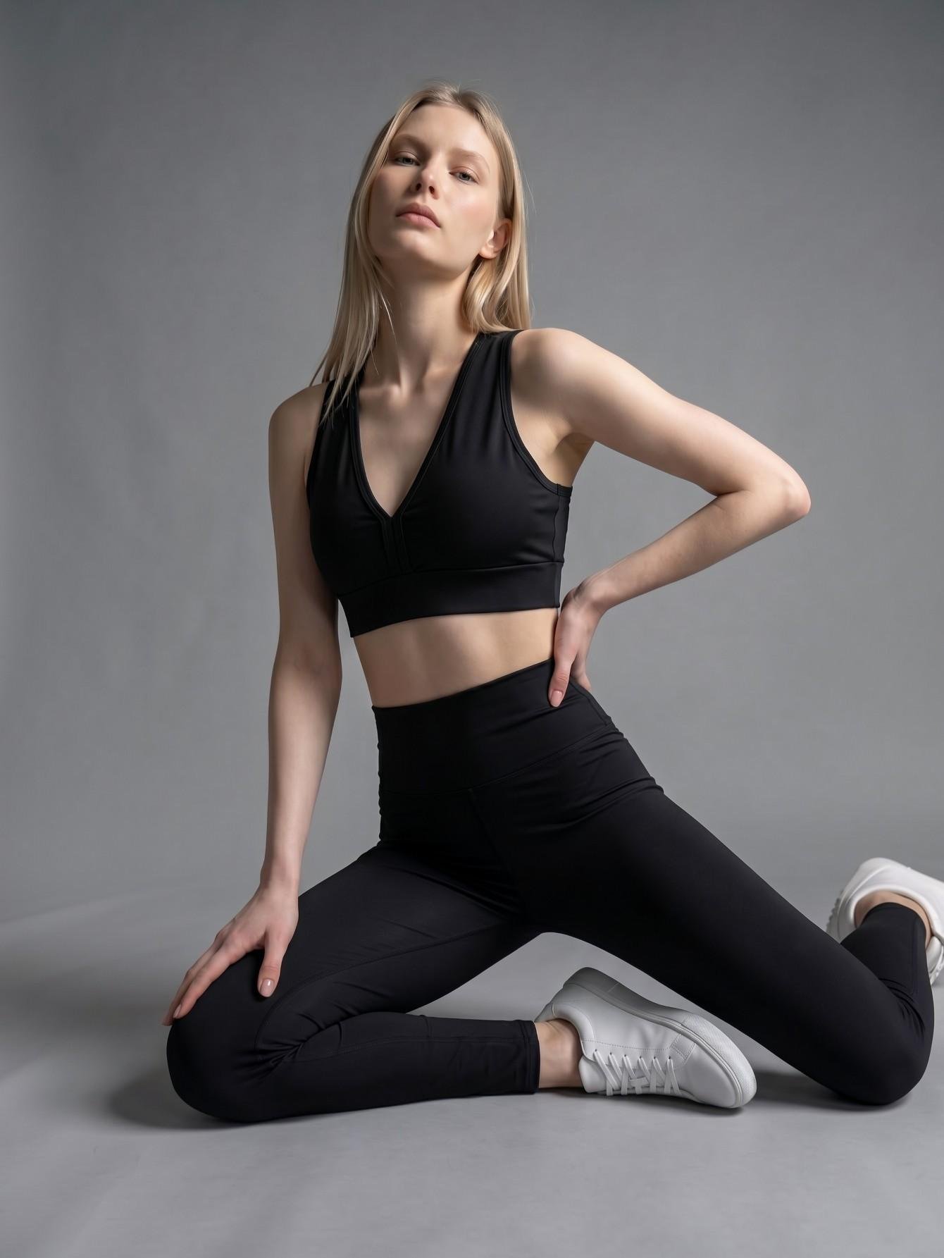 Calça Legging ZERO TRANSPARENCIA Tecido Suplex Cintura Alta Fitness Legging par - Imagem 3