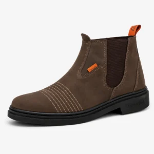Botina Chelsea Masculina em Couro Nobuck para Uso Casual e Country