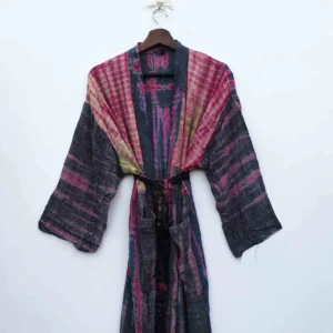 Roupão Kimono Longo em Seda para Conforto e Descanso