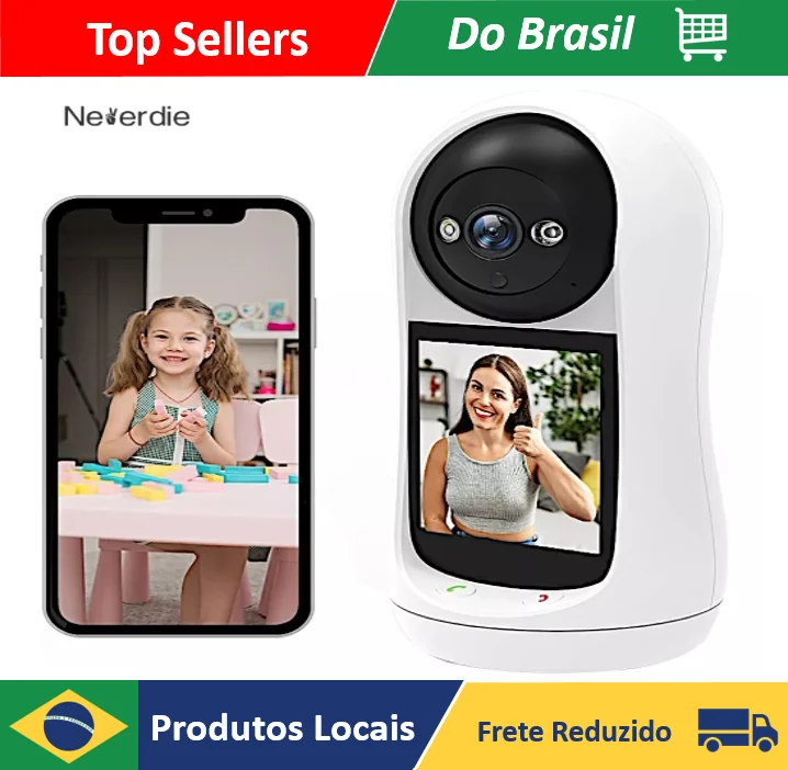 Câmera Wi-Fi com Videochamada para Monitoramento de Idosos e Bebês