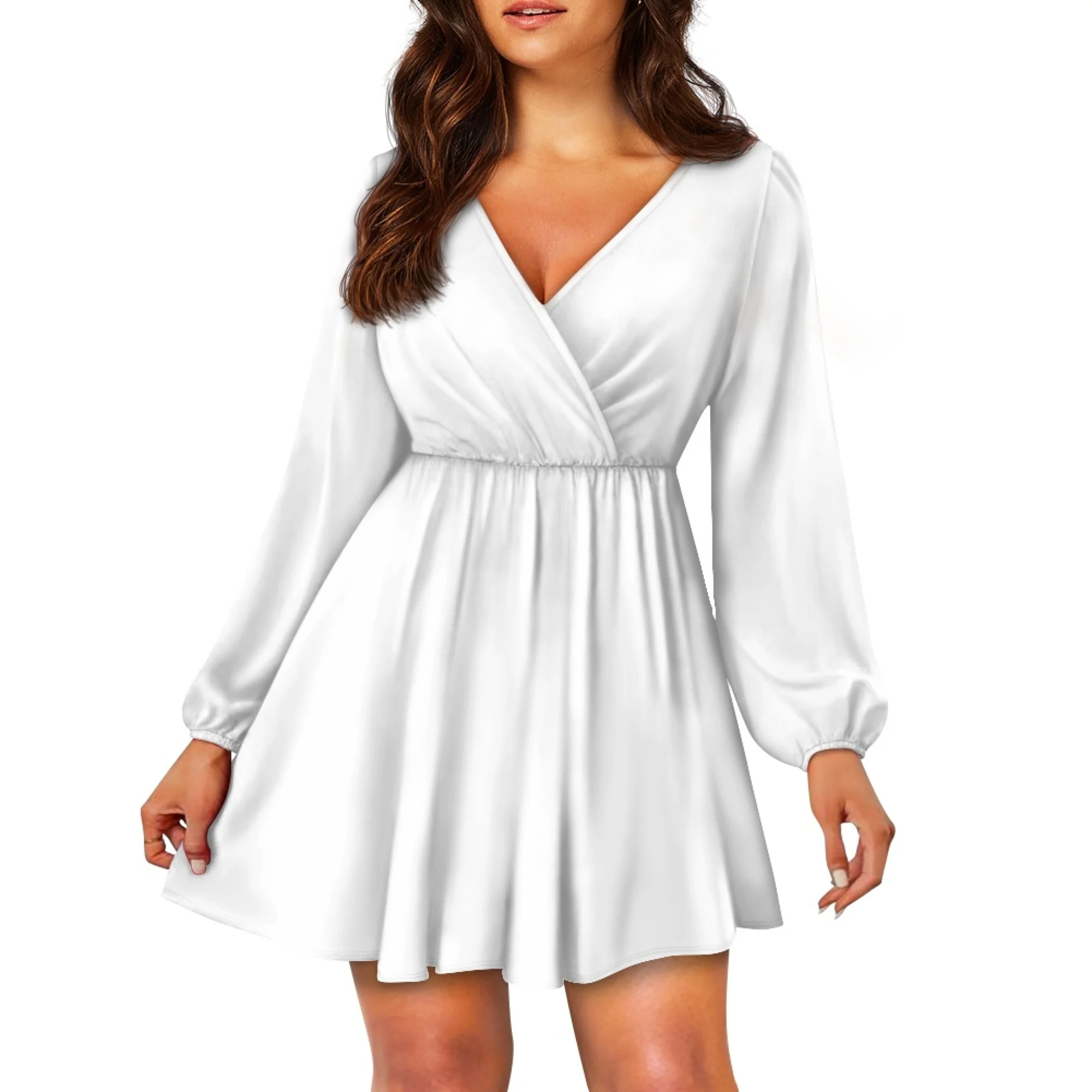 Vestido Feminino Estampado com Decote V para Uso Casual e Festas - Imagem 7