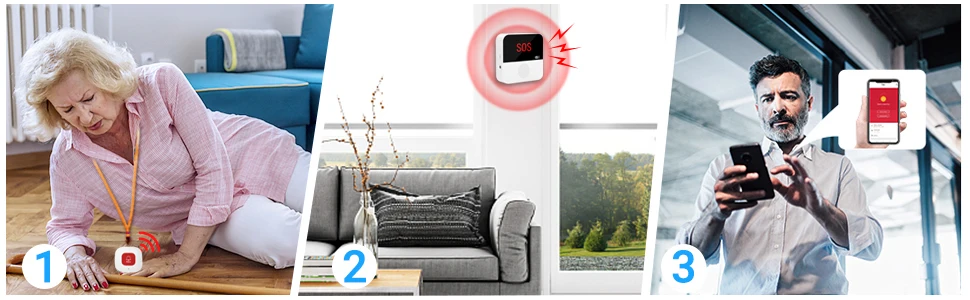 Sistema de Alarme SOS Wi-Fi ANGUS para Cuidado de Idosos - Imagem 13