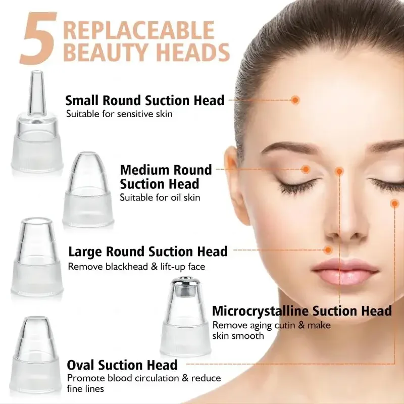 Removedor de Cravos Elétrico com Sucção para Limpeza Facial - Imagem 5